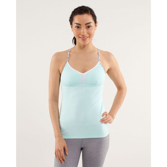 Lululemon Live Lightly Tank Aquamarine / Twiggy Printed Power Purple / White - Picture 5 of 6